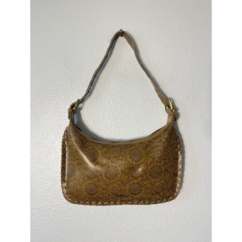 VTG XOXO Floral Embossed Tooled Boho Shoulder Bag Y2K Indie Western